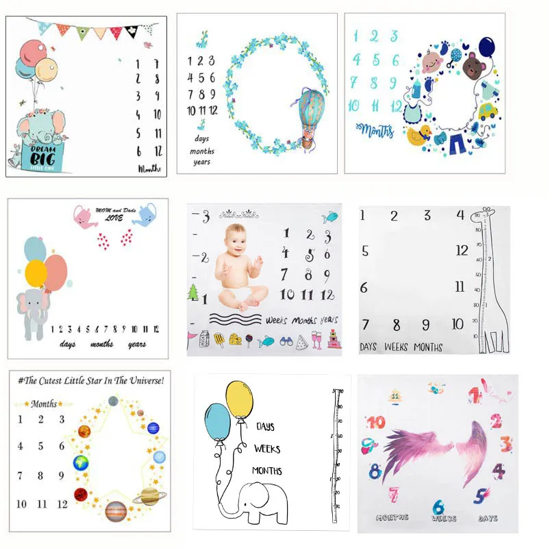 Одеяло для фотосъемки новорожденных детей с цветочным принтом мягкое одеяло