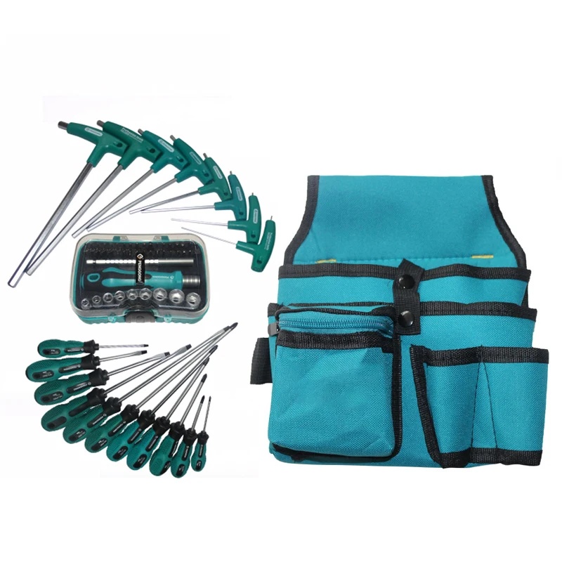 

Holder Tool Bags Flexible Lightweight Electrician Workshop Multi-Pockets Waist