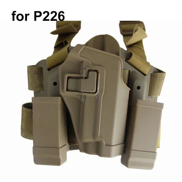Tan for P226 Кобура для ружья, Охотничья кобура для ног Glock 17 19 Beretta M9 M92 1911 P226, Тактический Регулируемый Чехол для пистолета - Цвет: Tan for P226