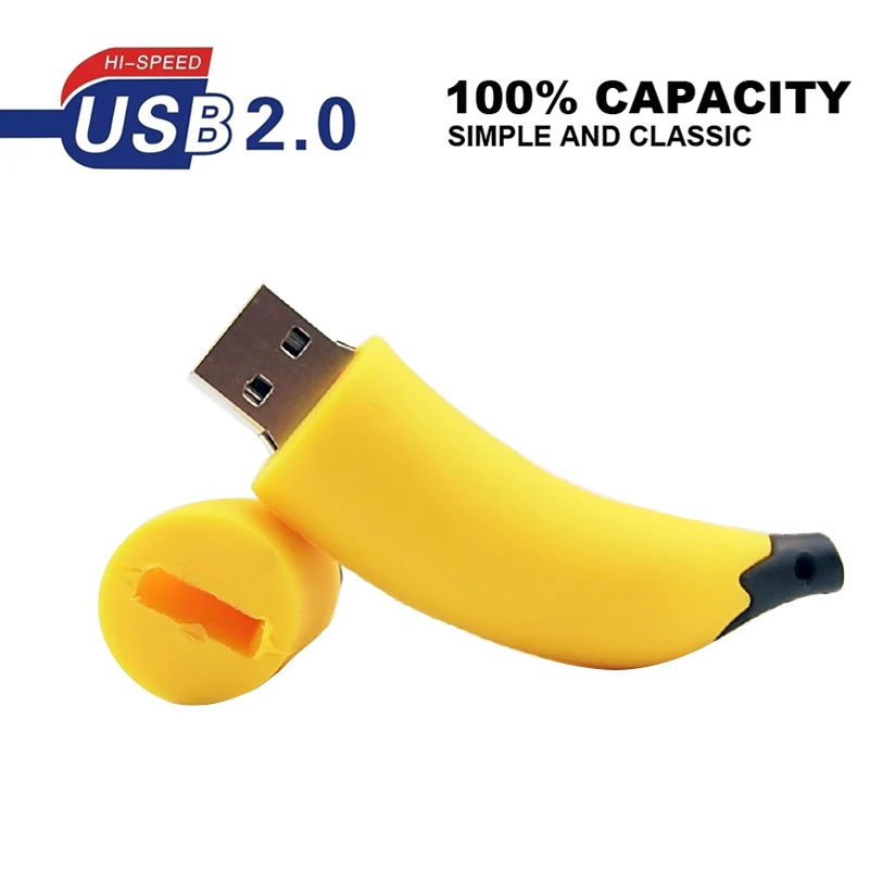 USB флешка в форме банана Флешка 32 Гб 64 128 Мб флеш накопитель 2 0 волшебная флешка|USB