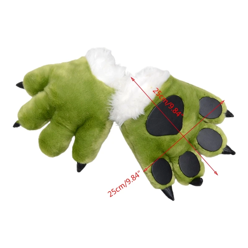 

Simulation Dinosaur Paw Plush Gloves Fluffy Stuffed Toys Cosplay Mittens Warmer