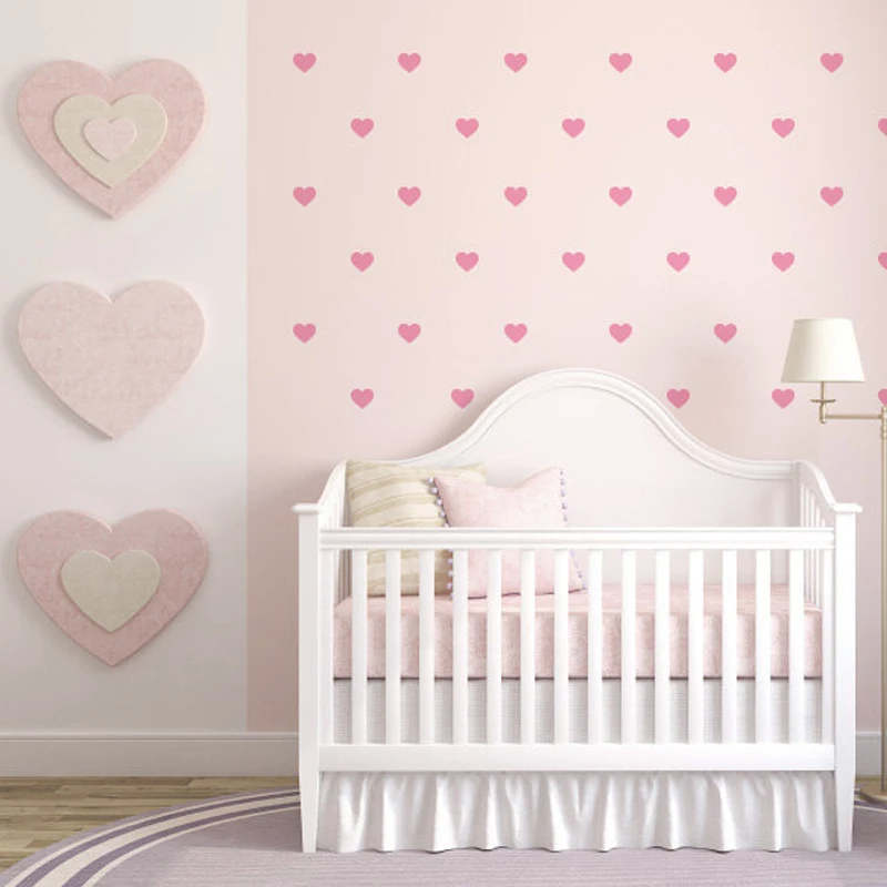 Съемный стикер для украшения дома 24 шт./компл. Радужный цвет сердечки рисунок