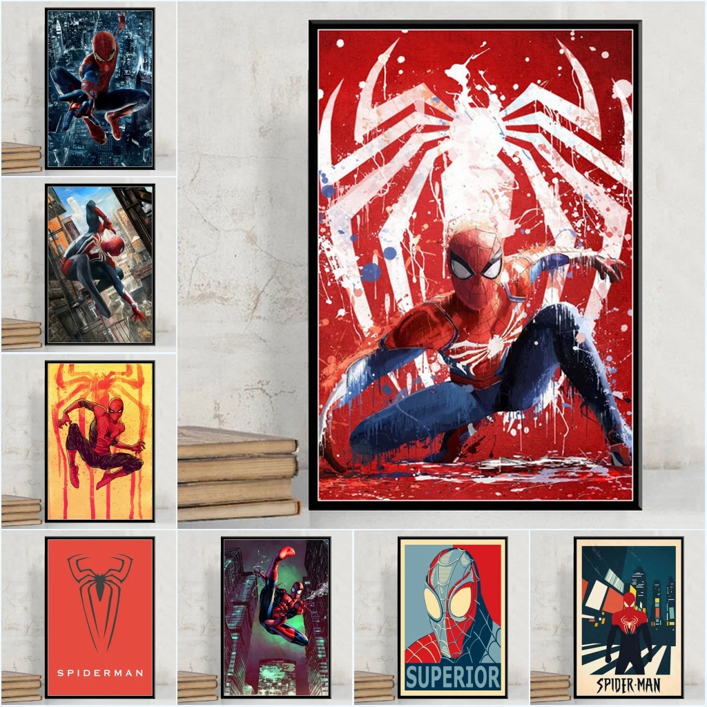 

5D «сделай сам», полноразмерная круглая алмазная живопись, Marvel, Человек-паук, наборы для вышивки крестиком, Алмазная мозаика, алмазная вышивк...