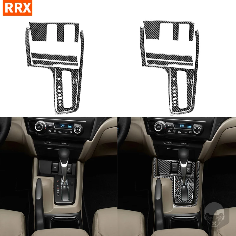 

Наклейки из углеродного волокна для Honda Civic 9 Coupe Sedan 2013-2015, отделка интерфейса AUX/Usb, панель переключения передач, аксессуары для стайлинга автомобиля