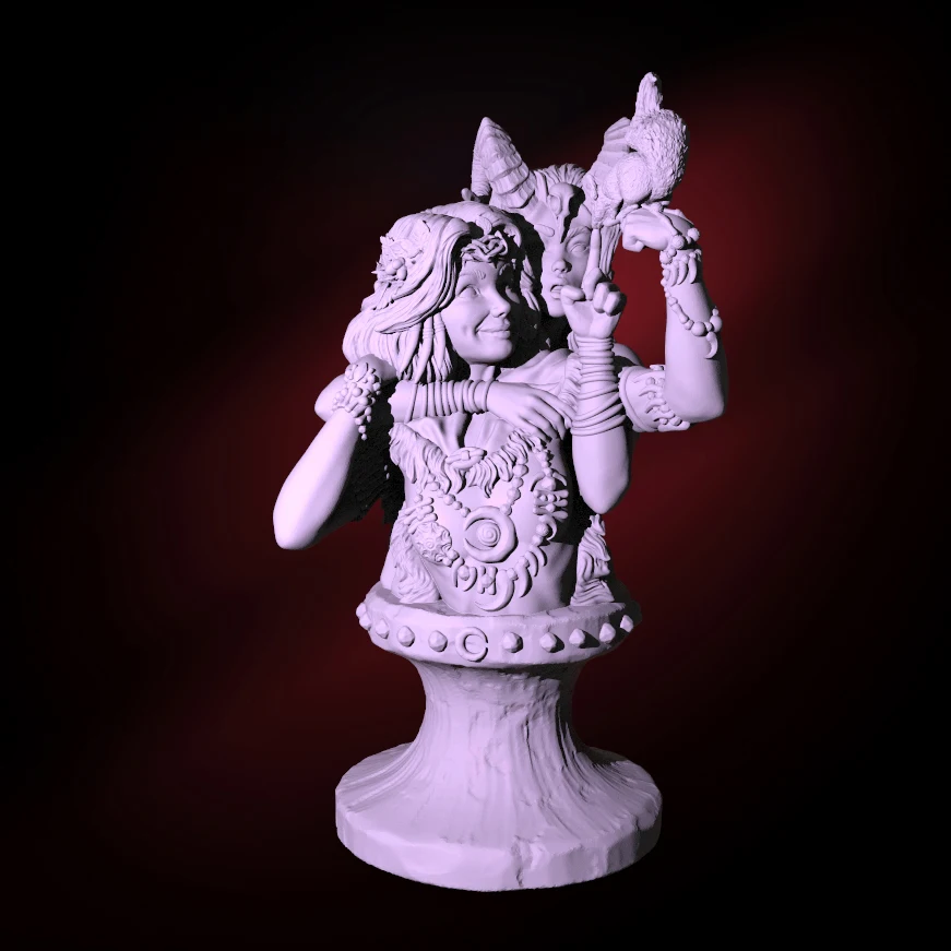 

60mm Resin Model Goat Girl Princess Figure Unpainted No Color RW-003