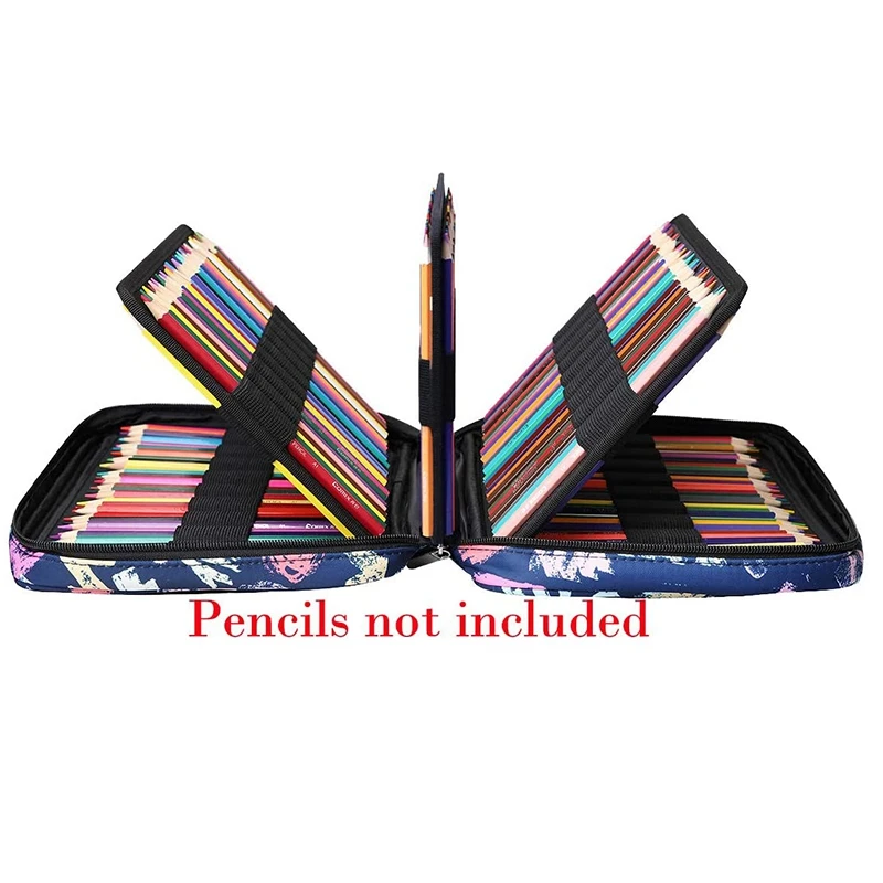 

220 Slots Pencil Case Colored Pen Organizer Bag Portable Handy Drawing Painting Storage Pouch Multilayer Gel Pens Holder