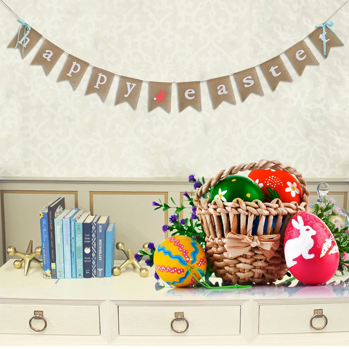 3 7 метров баннер для пасхи Счастливой Пасхи украшения дома Декор в виде кролика