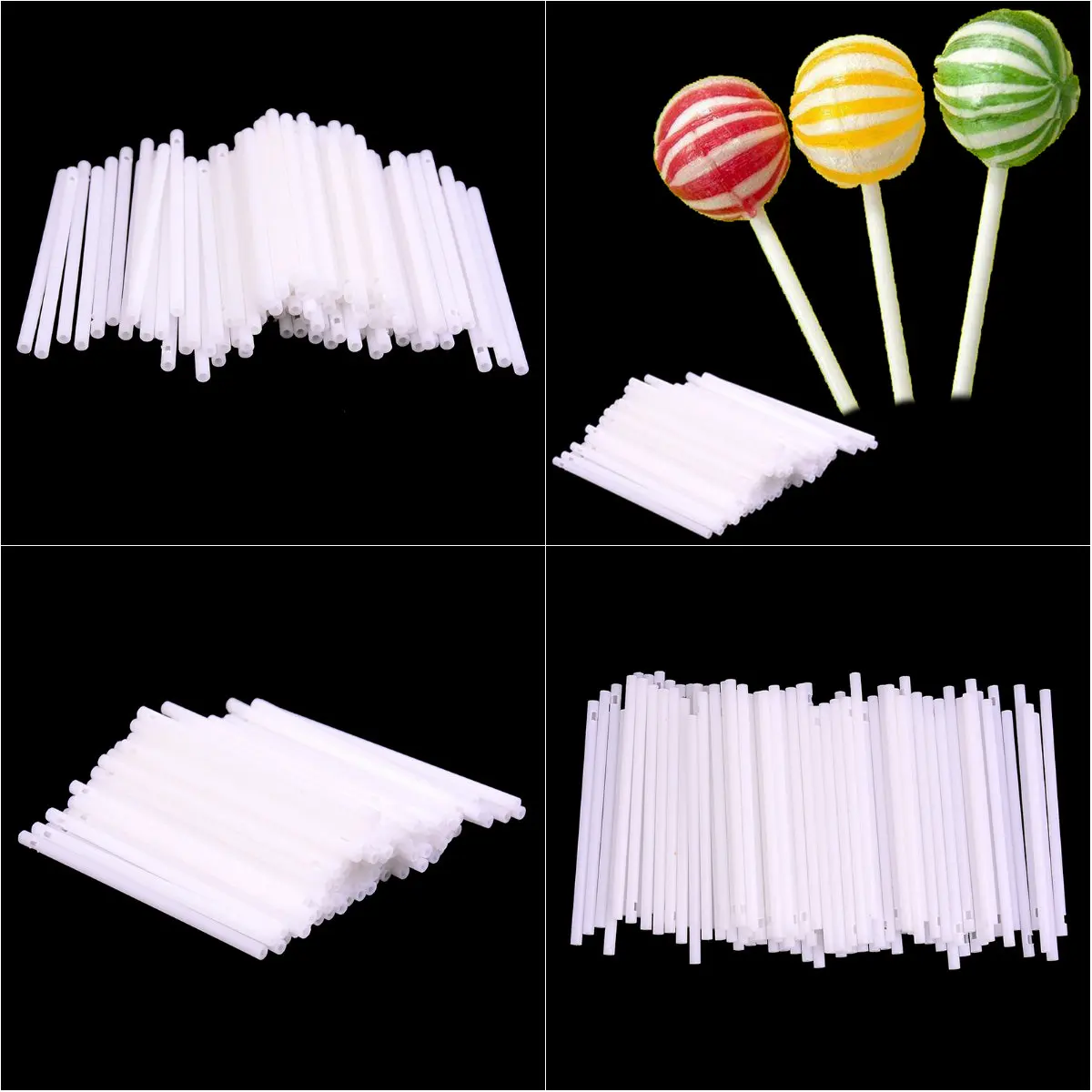 100 шт./упак. пластиковая безопасная палочка для леденцов поп палочки торта