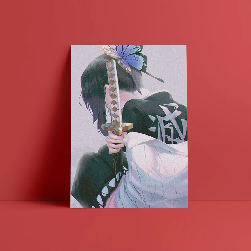 L 1240 Shinobu Kocho Demon Slayer Kimetsu no Yaiba Настенный декор на холсте постеры для гостиной декоративная картина для спальни - Цвет: L 1240