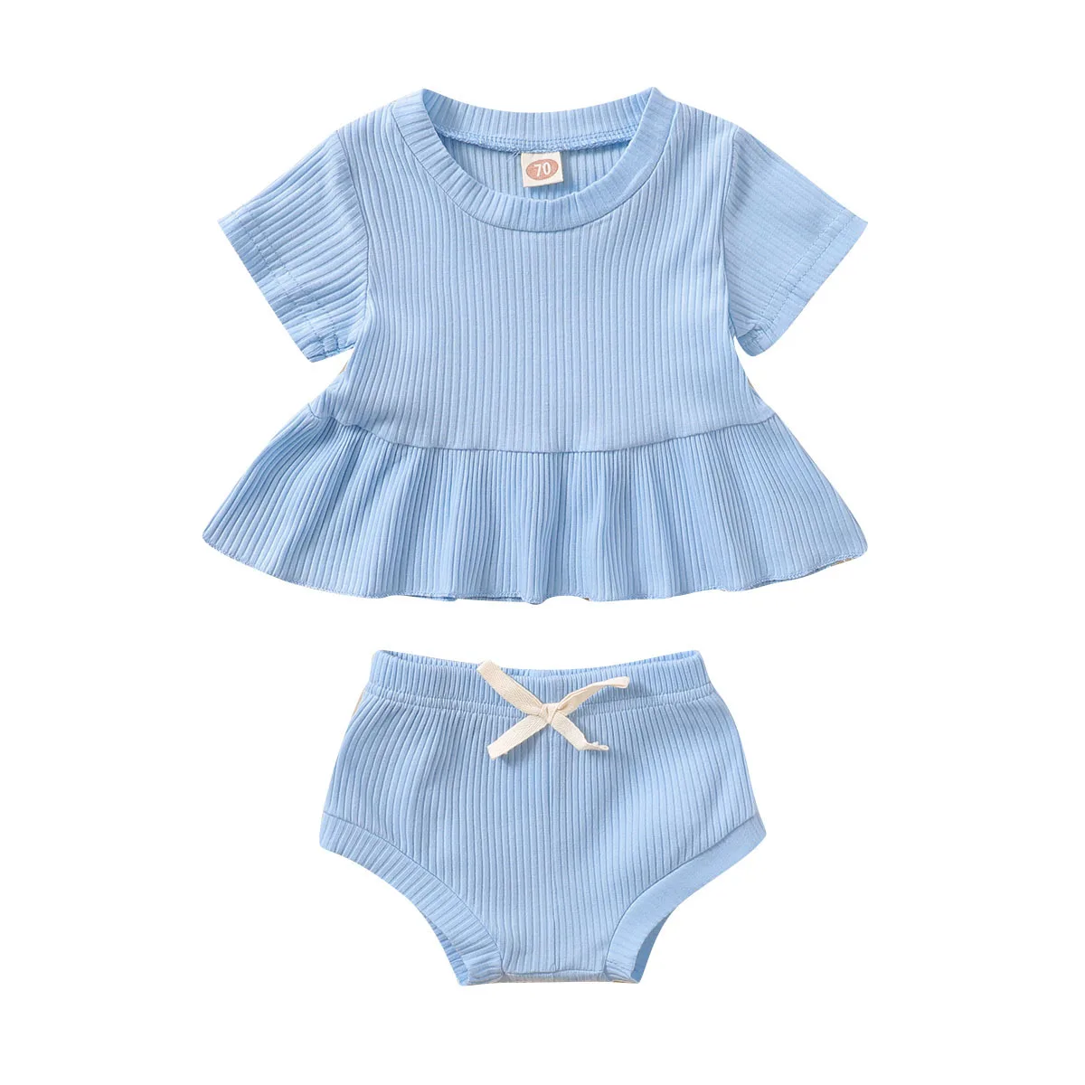 

2020 Summer Ins Newborn Baby Girls Tops Bodysuit Briefs Shorts Outfits Clothes 2pcs Baby Clothing Sets