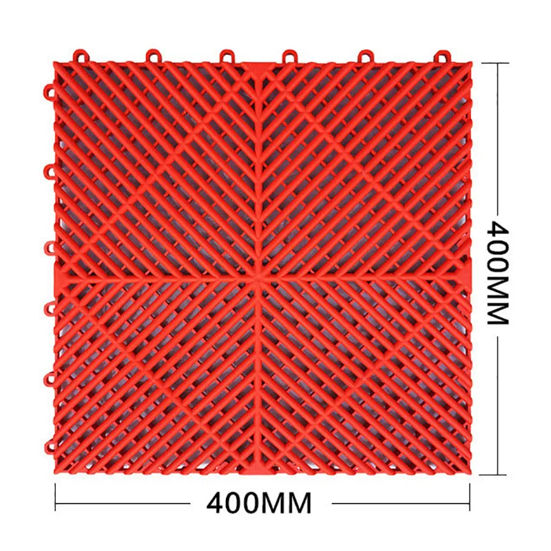 40pcs garage floor tiles free shipping interlocking motorcycle garage floor mats 40x40x1 8cm car washing center floor drain grid free global shipping