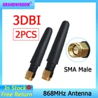 GRANDWISDOM 2 шт. 868 МГц антенна 3dbi sma male 915 МГц lora антенна pbx iot модуль lorawan сигнальный приемник антенна