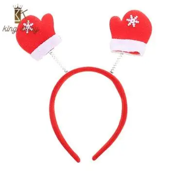 

Lovely Cartoon Santa Claus Christmas Decoration Headband for Girls Santa Elk Snow Man Gloves Bear Hairband Xmas Gifts for Woman