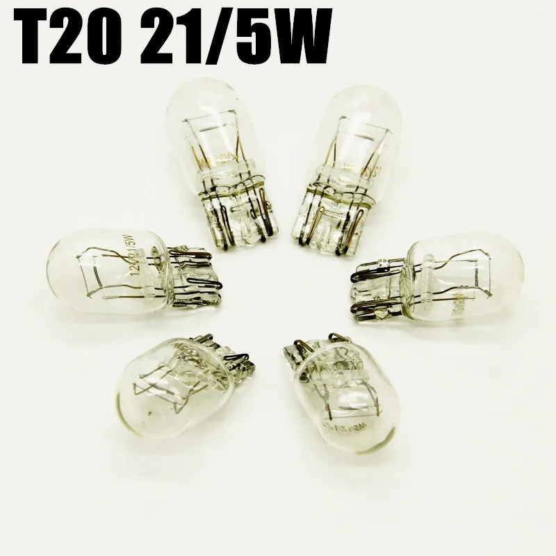 10 шт. автомобильные лампы T20 7443 580 W21/5W 12 в 21/5 Вт W3x16q|Сигнальная лампа| |