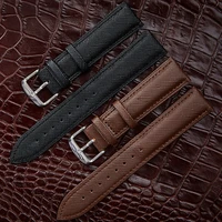 genuine leather strap cross grain cowhide watch strap individually packaged