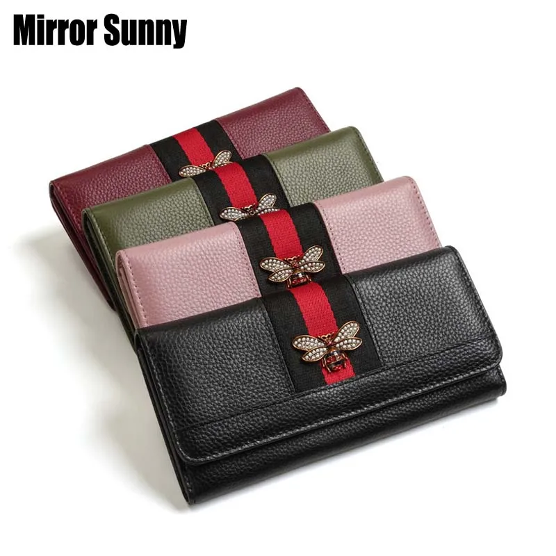 Зеркальный Солнечный 2020 новый длинный женский кошелек из натуральной кожи