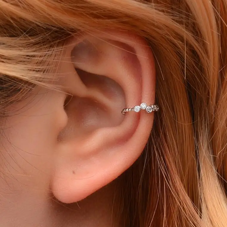 Клипсы со стразами на серьги для ушей женщин Ушная обертка|Серьги-клипсы| |