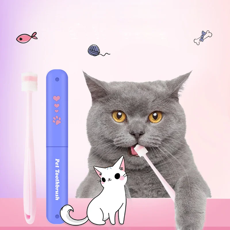 Круглая зубная щетка для животных собак 360 градусов неприятный запах изо рта