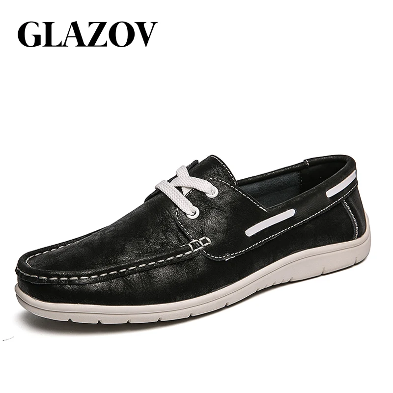

New British Style Classic Leather Men Casual Shoes Luxury Brand Spring Shoes Minimalist Shoes for Men Driving Oxfords Sneakers