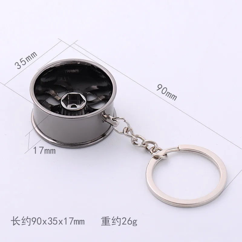 

Creative Car Tire Keychain Car Gans Modified Wheel Key Pendant Eith Brake Pads Business Gifts Cool Key-ring Interior Accessories