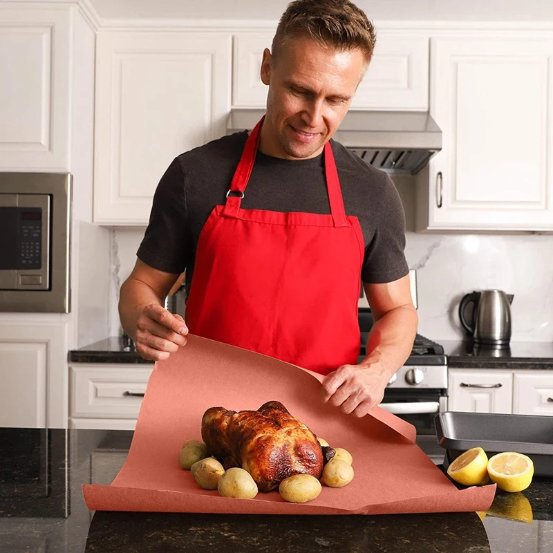 

45.7cmx53. Pink Kraft Butcher Paper Roll Food Grade Peach Wrapping Paper for Smoking Meat of All Varieties