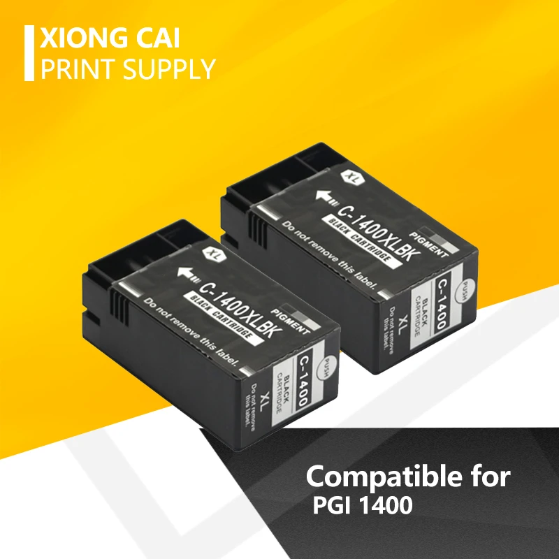 Черные картриджи XiongCai совместимые с принтерами Canon PGI 1400 MAXIFY MB2040 MB2340 MB2140 MB2740 PGI1400 XL