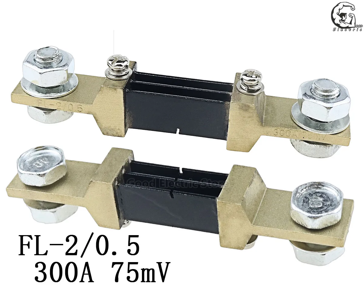 300A 75mV FL-2 100A 50A 30A 20A 10A 5A/75mV внешний шунт измеритель тока шунт резистор для цифрового амперметра Ампер Вольтметр ваттметр метр - Цвет: 300A 75mV