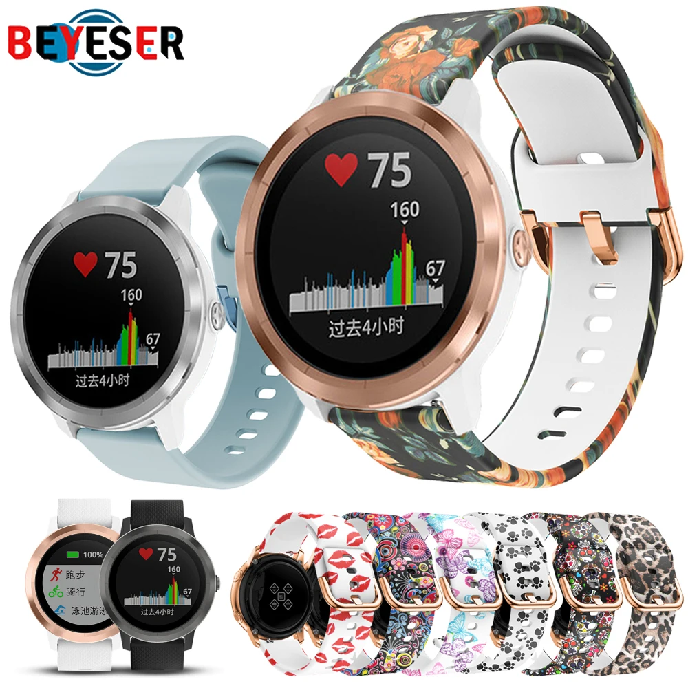 

Ремешок 20 мм для наручных часов Garmin Forerunner 645/Vivoactive 3/Vivomove HR музыкальный браслет для Galaxy Active 2 браслет Correa