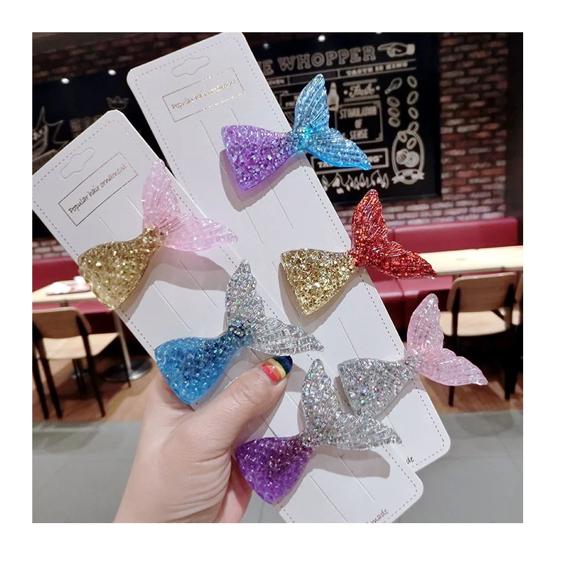 Заколки для волос хвост русалки M MISM блестящие заколки с животными девочек