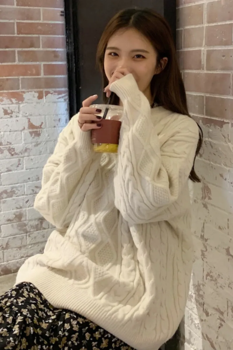 

Japanese Pullover Women's Fall and Winter Outer Wear 2020 New Versatile Loose Long Sleeve Sweater Top