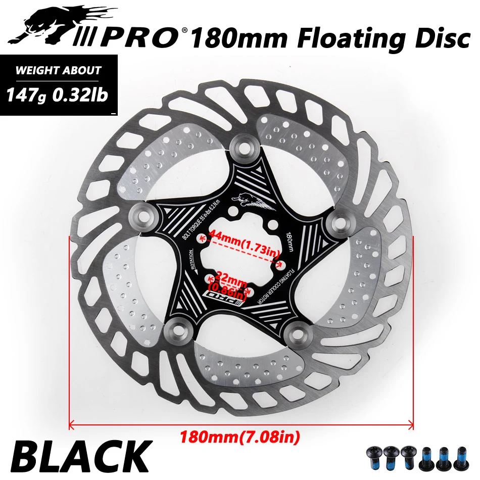 Mountain Bike MTB DH 6inch 160/180/203mm cooling Disc Heat dissipation Brake Rotor Down hill Floating bicycle rotor IIIPRO | Спорт и