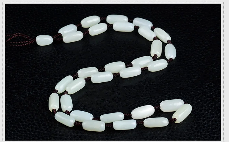 

(Hetian) нефрита белого нефрита ручной работы кулон ожерелье из натуральной нефрит, жадеит, гагат rope chain, нефрит индийские ювелирные изделия