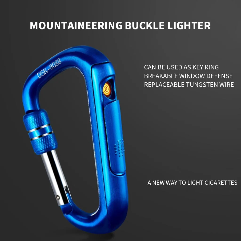 Беспламенная зажигалка USB зарядка металлический ветрозащитный замок для