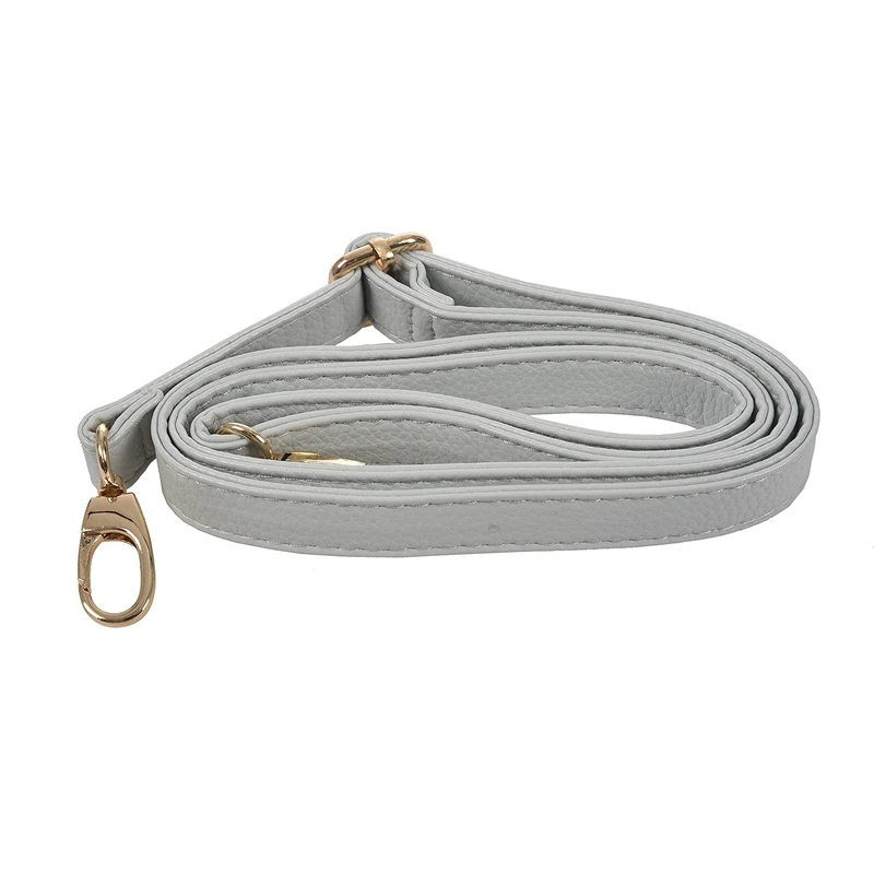 

2 Pcs DIY Replacement Leather Bag Shoulder Strap Handle Cross Body Adjustable 140x2Cm, Gray & Beige
