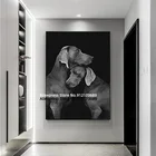 Плакат с изображением влюбленных собак и животных, женский холст, украшение для дома, настенный Декор для дома