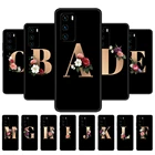 Чехол для Huawei P40, мягкий силиконовый чехол 6,1 дюйма из тпу на заднюю панель телефона Huawei P 40, чехол-бампер, черный чехол из тпу, забавное имя, буква