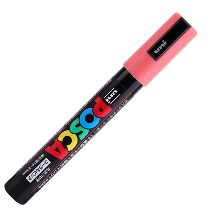 3 шт./партия Mitsubishi Uni Posca PC-5M маркер-средний Tip-1.8mm-2.5mm 17 цветов художественные маркеры офисные школьные принадлежности - Цвет: Светло-красный