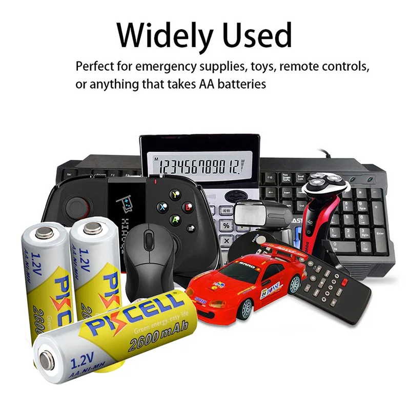 Аккумуляторные батарейки PKCELL NIMH АА 2300 2600 мА · ч 4 шт.|battery 1.2v|rechargeable batterybattery a |