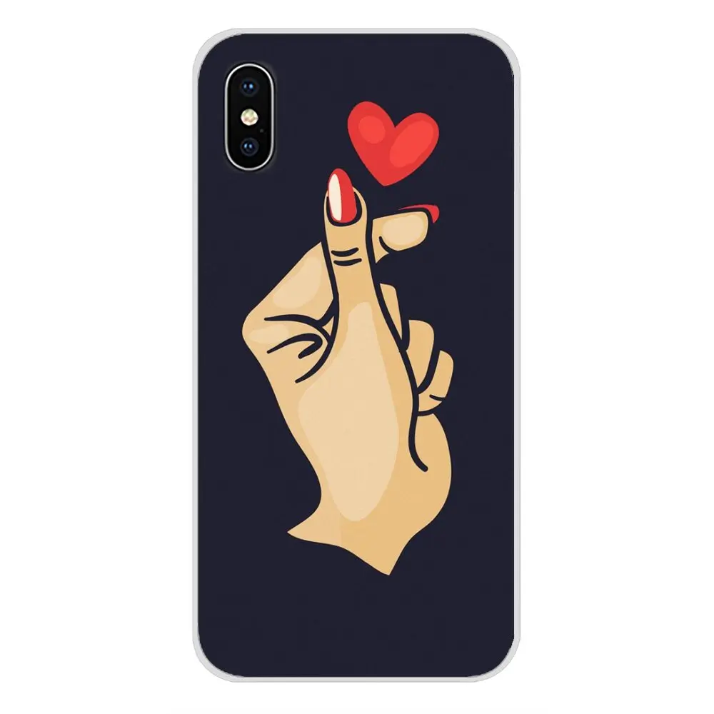 Черный прозрачный чехол из ТПУ с надписью Love on the finger kpop для Huawei Nova 2 3 2i 3i Y6 Y7 Y9 Prime Pro