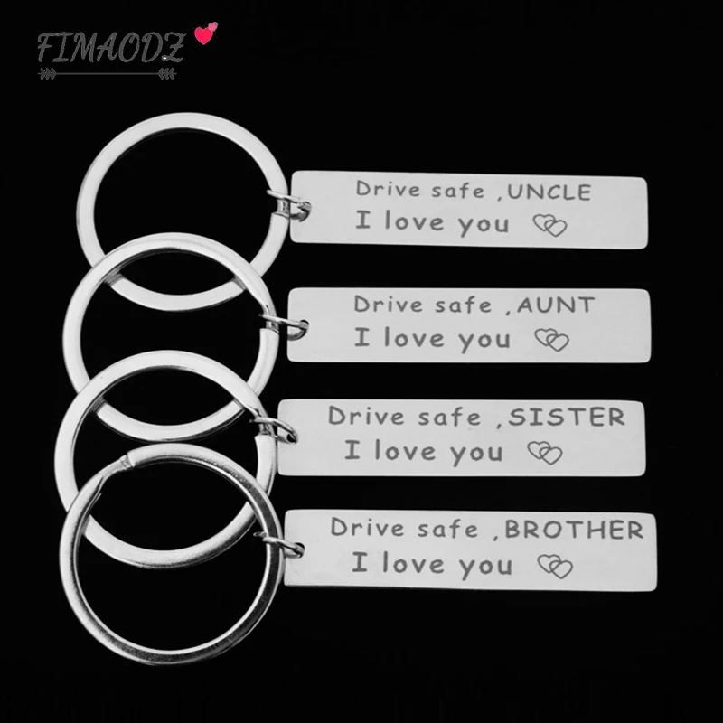 FIMAODZ безопасность вождения футболки для папы мамы брелок I Love You