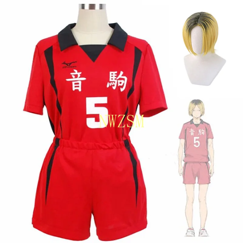 Аниме Haikyuu Cosplay Костюм Nekoma равномерное Kozume Kenma Volleyball Club форма футболка костюм