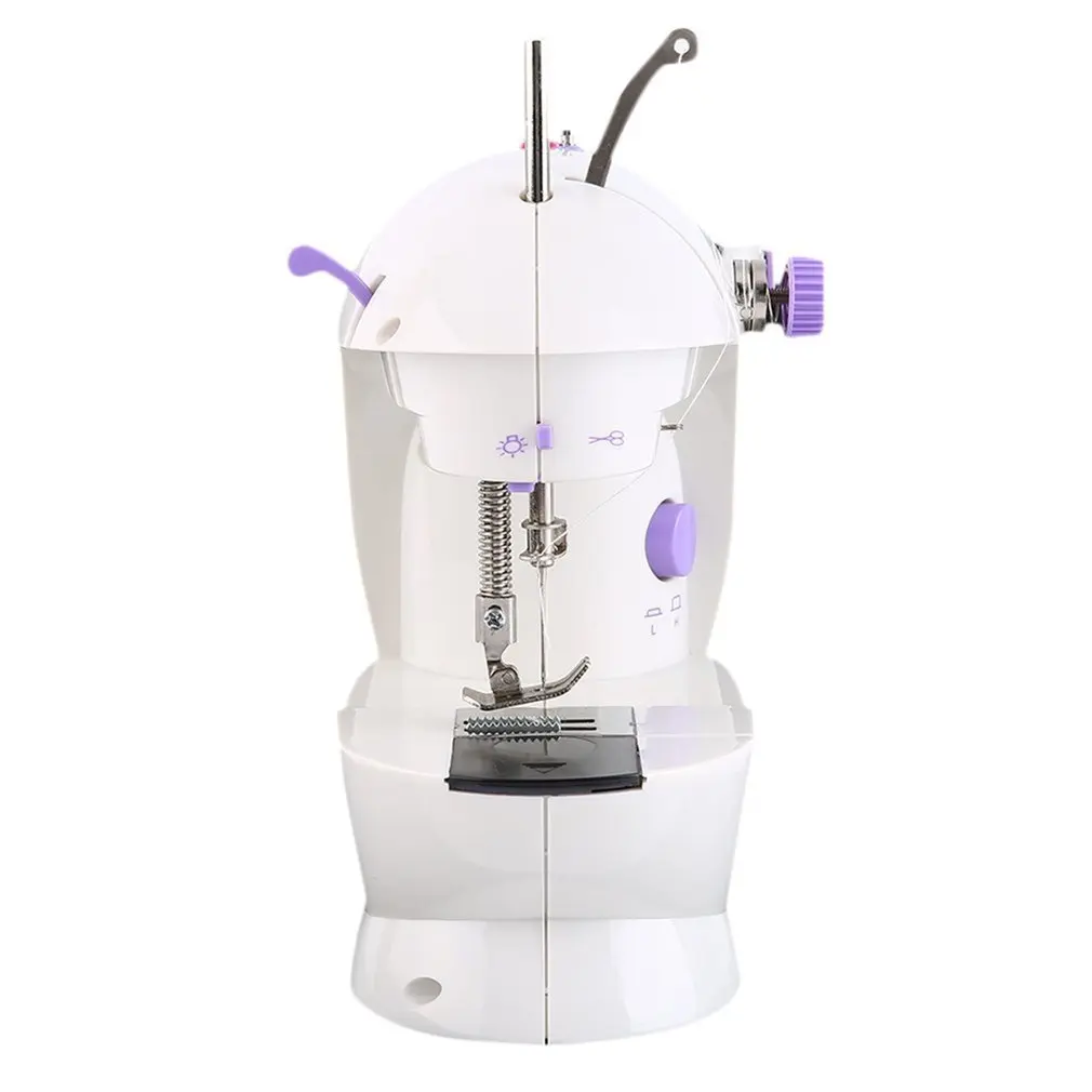 Portable Household Mini Sewing Machine Electric Crafting Mending 2-Speed Double Thread with Light Foot Pedal EU Plug | Дом и сад