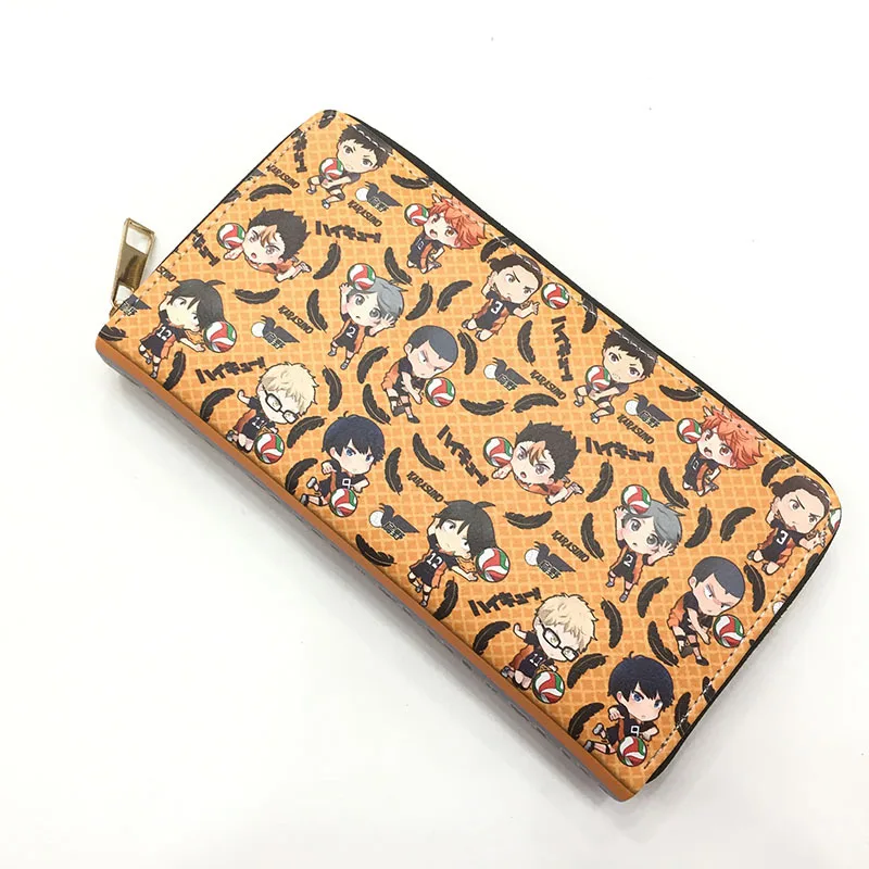 

Аниме Haikyuu! Длинный кошелек для старшей школы и волейбола, кошелек на молнии, сумка, сумки, женская сумка