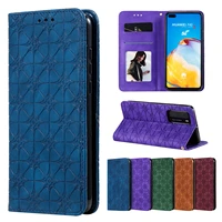 luxury embossing leather case for huawei p samrt p40 pro y7a y6p y5p honor 10x 9x lite nova 7i se wallet card slot stand fundas