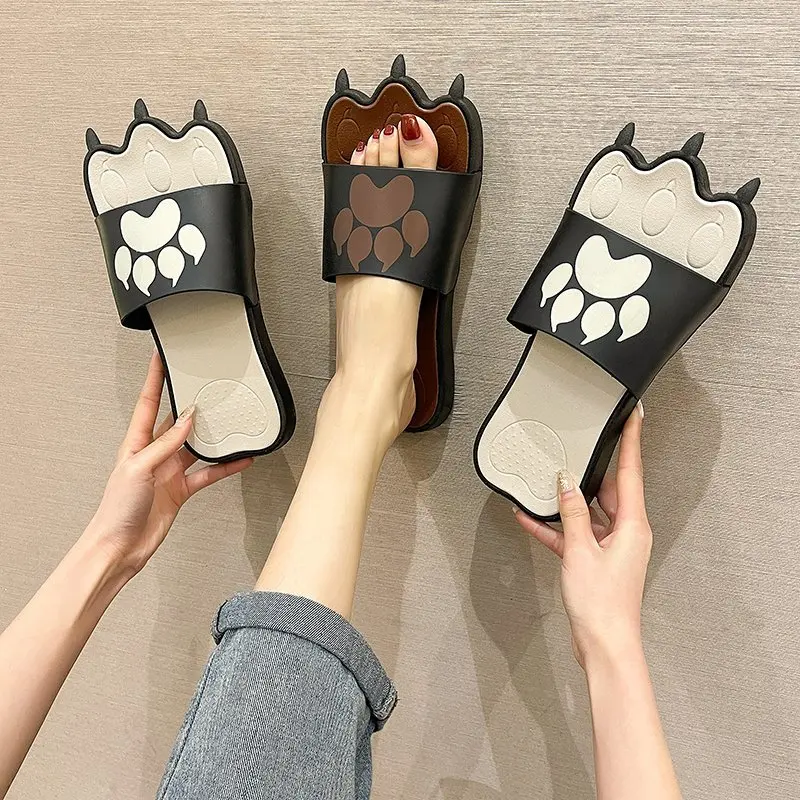 

Slippers Women Big Size Designer Fashion Funny Creativity Interesting Animal Claw Sandals Comfy Non-slip Casual Shoes Flat Shoes