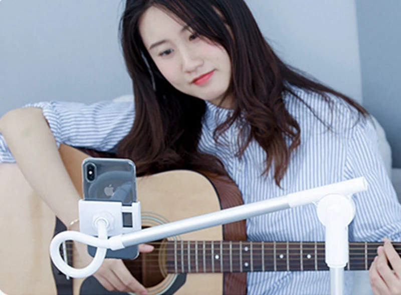 2 section arms lazy mobile phone holder foldable 360 rotatable tableside bedside bracket for phone stand holder free global shipping