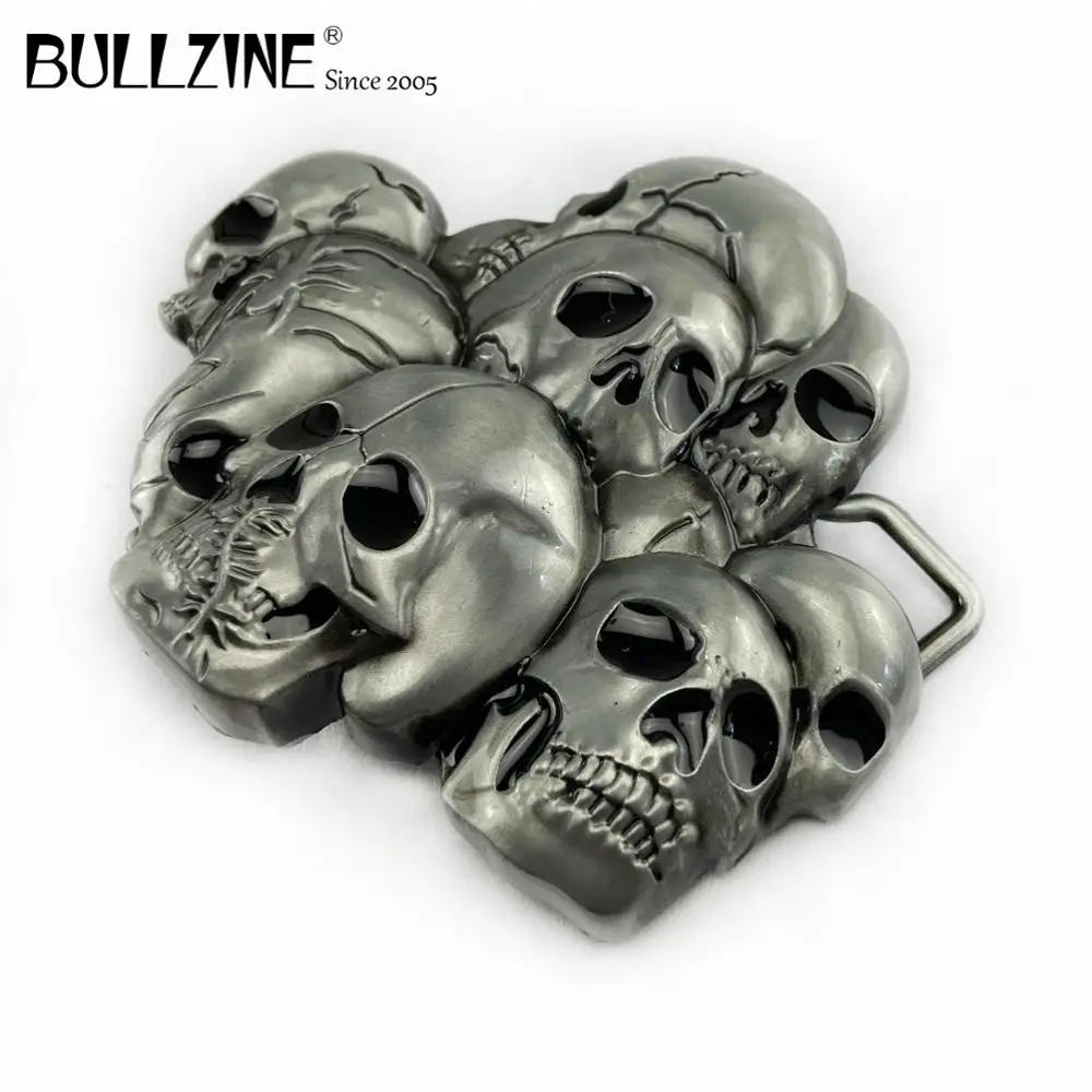 Пряжка для ремня с черепом Bullzine Оловянным покрытием FP-03397 подходит шириной 4 см |