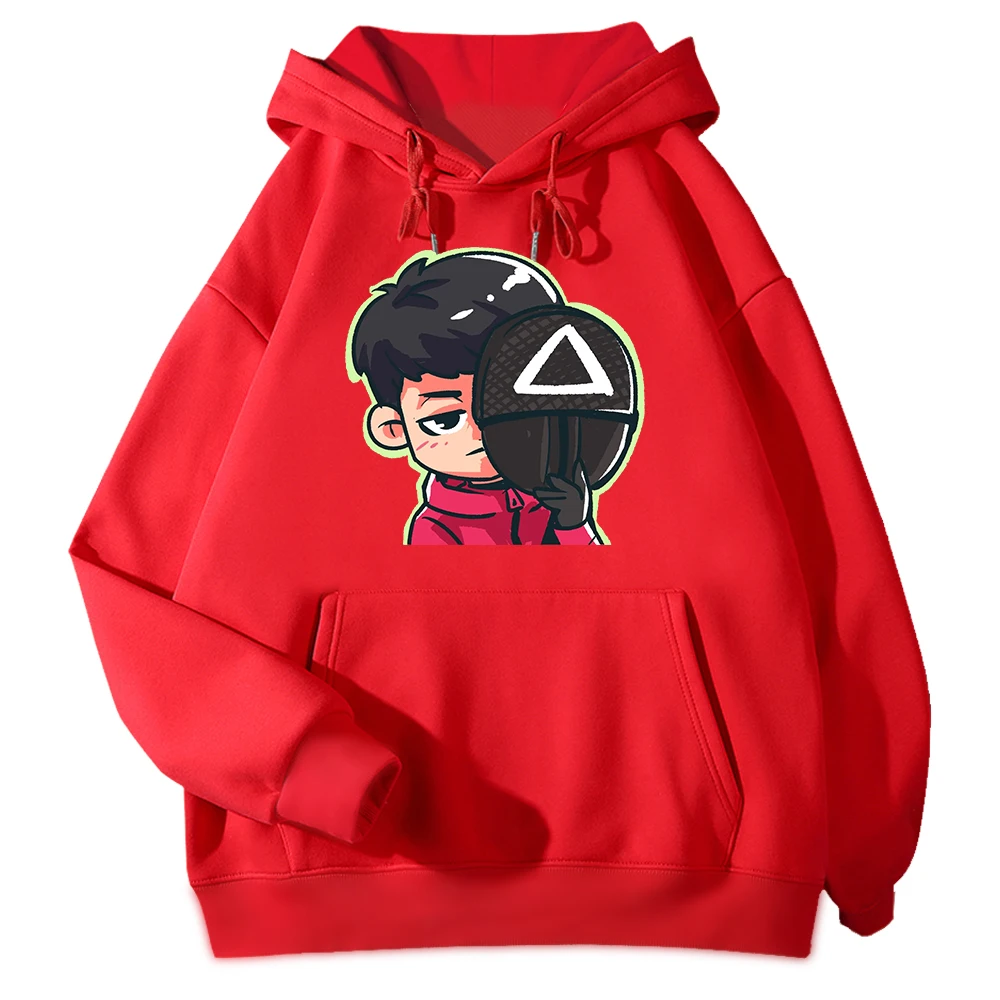 

Squid Game Hip Hop Cool Hoodies Mens Casual Warm Loose Sweatshirts Autumn 2021 Korean TV Hoodie Kawaii Graphic Streetwear Hooded