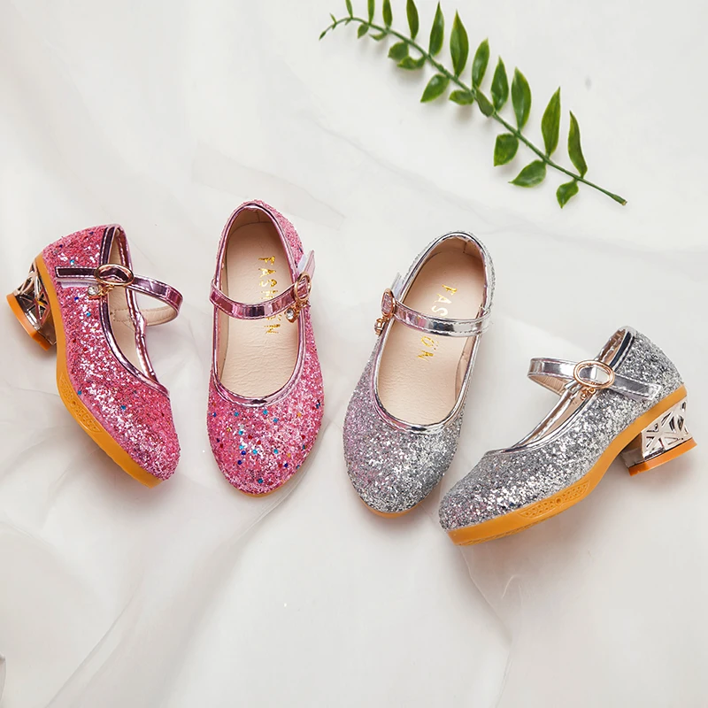 Детские сандалии кожаные туфли с узлом принцессы для девочки детская блестящая