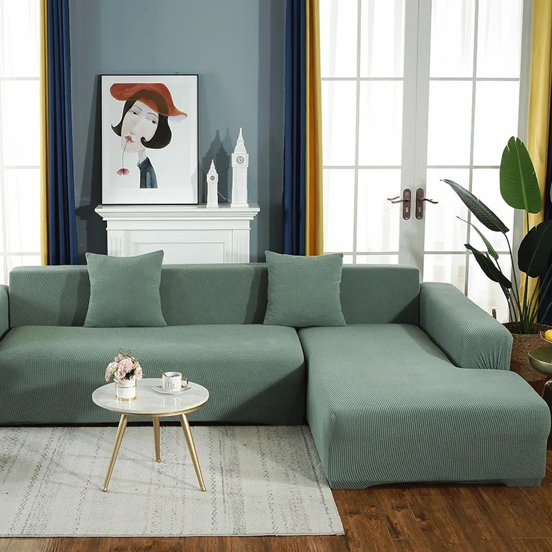 

Bubble Kiss Nordic Solid Color Sofa Cover All-Inclusive Dust Proof Sofa Covers Home Corner Couch Cover Universal Stretch Cover